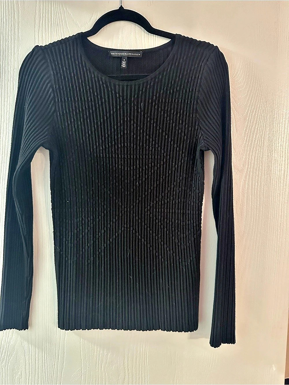 White House Black Market Ribbed Crew Neck Sweater Size Small Like New